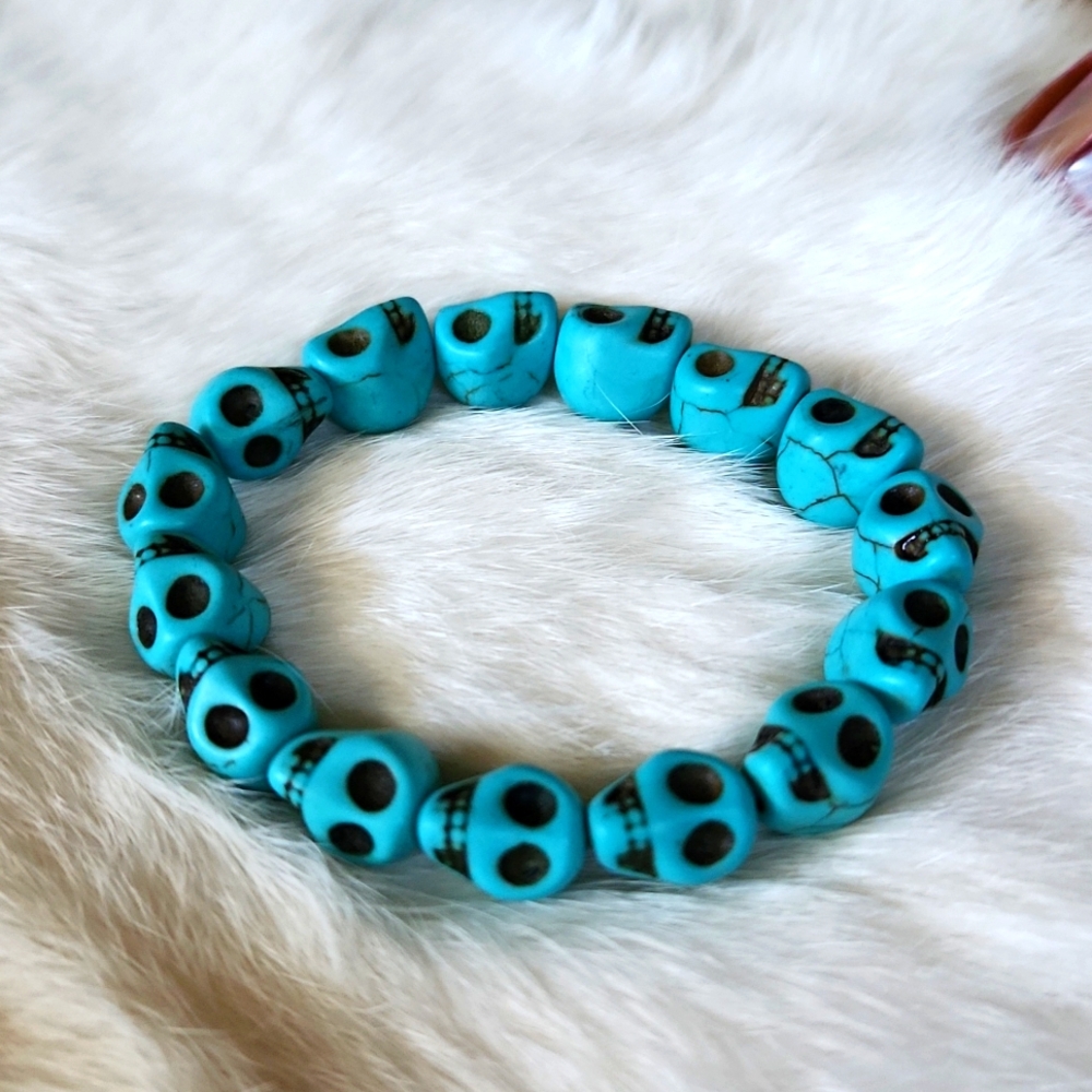 Turquoise Skull Bracelet
